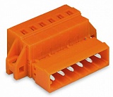 1-проводная вилка; CAGE CLAMP®; 2,5 мм²; Шаг контактов 5,08 мм; 20-пол.; зажимное кольцо; 2,50 mm²; оранжевые