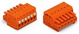 1-проводниковая розетка; нажимная кнопка; Push-in CAGE CLAMP®; 1,5; Шаг контактов 3,81 мм; 3-пол.; 100% защита от неправильного подсоединения; 1,50 mm²; оранжевые