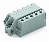 1-conductor female connector, angled; CAGE CLAMP®; 2.5 mm²; Pin spacing 5 mm; 17-pole; clamping collar; DIN-35 rail/panel mounting; 2,50 mm²; gray