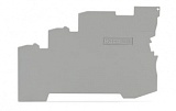 Торцевая и промежуточная пластина; толщиной 1 мм; для 3-проводных клемм; серые