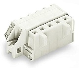 1-conductor female connector, angled; CAGE CLAMP®; 2.5 mm²; Pin spacing 5 mm; 14-pole; 100% protected against mismating; clamping collar; 2,50 mm²; light gray