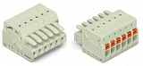 1-проводниковая розетка; нажимная кнопка; Push-in CAGE CLAMP®; 1,5; Шаг контактов 3,5 мм; 16-пол.; 100% защита от неправильного подсоединения; 1,50 mm²; светло-серые