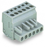 1-conductor female connector, angled; CAGE CLAMP®; 2.5 mm²; Pin spacing 5 mm; 16-pole; 2,50 mm²; gray