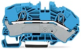 2-проводные клеммы питания для распределительных коробок; 16 мм²; боковая и центральная маркировка; для DIN-рейки 35 x 15 и 35 x 7,5; Push-in CAGE CLAMP®; 16,00 mm²; синие