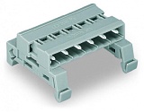 Штекерная часть электрического соединителя с двумя выводами; Монтаж на DIN-рейку 35 мм; 2-пол.; Шаг контактов 7,5 мм; серые