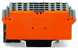 Клеммы для сменных модулей; 8-пол.; с 4-проводными клеммами; с нанесением маркировки; разделитель оранжевого цвета; для DIN-рейки 35 x 15 и 35 x 7,5; 2,5 мм²; CAGE CLAMP®; 2,50 mm²; серые