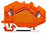 2-проводные проходные клеммы; 2,5 мм²; центральная маркировка; для DIN-рейки 35 x 15 и 35 x 7,5; CAGE CLAMP®; 2,50 mm²; оранжевые