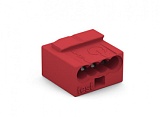 Соединитель MICRO PUSH WIRE® для распределительных коробок; для одножильных проводников; Ø 0,8 мм; 4-проводн.; светло-серая крышка; макс. рабочая темп. окр. среды 60 °C; красные