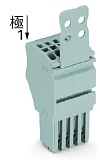 1-проводниковая розетка; Push-in CAGE CLAMP®; 1,5; Шаг контактов 3,5 мм; 15-пол.; Пластина разгрузки натяжения; 1,50 mm²; серые
