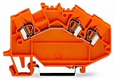 3-проводные проходные клеммы; 2,5 мм²; центральная маркировка; для DIN-рейки 35 x 15 и 35 x 7,5; CAGE CLAMP®; 2,50 mm²; оранжевые