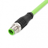 Кабель ETHERNET; Штекер M12D; прямой; 4-пол.; Длина: 2 м