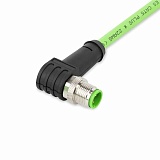 Кабель ETHERNET; Штекер M12D; углового исполнения; 4-пол.; Длина: 10 м
