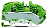 2-проводные клеммы с заземлением; 16 мм²; боковая и центральная маркировка; для DIN-рейки 35 x 15 и 35 x 7,5; Push-in CAGE CLAMP®; 16,00 mm²; зеленые-желто