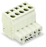 1-conductor female connector, angled; CAGE CLAMP®; 2.5 mm²; Pin spacing 5 mm; 3-pole; 100% protected against mismating; 2,50 mm²; light gray