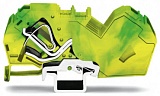 2-проводные клеммы с заземлением; 35 мм²; со встроенной торцевой пластиной; боковая и центральная маркировка; для DIN-рейки 35 x 15 и 35 x 7,5; CAGE CLAMP®; 35,00 mm²; зеленые-желто