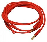 Тестовый штекер; Ø2 мм; с кабелем 500 мм; красные