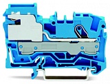 1-проводные клеммы с размыкателем нейтрали; 3; Push-in CAGE CLAMP®; 6,00 mm²; синие