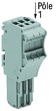 1-проводниковая розетка; Push-in CAGE CLAMP®; 1,5; Шаг контактов 3,5 мм; 15-пол.; 1,50 mm²; серые