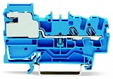 2-проводные клеммы с размыкателем нейтрали; 2,5 мм²; Push-in CAGE CLAMP®; 2,50 mm²; синие