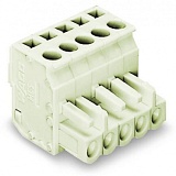 1-conductor female connector, angled; CAGE CLAMP®; 2.5 mm²; Pin spacing 5 mm; 20-pole; 100% protected against mismating; 2,50 mm²; light gray