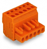 1-conductor female connector, angled; CAGE CLAMP®; 2.5 mm²; Pin spacing 5.08 mm; 16-pole; 2,50 mm²; orange