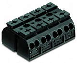 4-проводная клеммная колодка с монтажными штифтами; 4-пол.; без заземляющего контакта; 4 mm²; 4,00 mm²; черные
