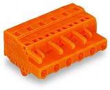 1-проводниковая розетка; CAGE CLAMP®; 2,5 мм²; Шаг контактов 7,62 мм; 12-пол.; Монтажные ножки; 2,50 mm²; оранжевые