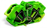 Проходные клеммы; 4 mm²; Шаг контактов 7 мм; 1-пол.; CAGE CLAMP®; 4,00 mm²; зеленые-желто