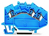 3-проводные проходные клеммы; 2,5 мм²; подходят для исполнений Ex i; центральная маркировка; для DIN-рейки 35 x 15 и 35 x 7,5; CAGE CLAMP®; 2,50 mm²; синие