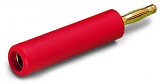 Тестовый штекер для испытания при пониженном напряжении; с розетки 4 мм на штекер 2 мм; красные