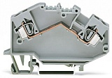 2-проводные проходные клеммы; 4 mm²; подходят для исполнений Ex e II; центральная маркировка; для DIN-рейки 35 x 15 и 35 x 7,5; CAGE CLAMP®; 4,00 mm²; светло-серые