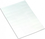 Знаки из белого картона; для лазерного принтера; 9,5 x 25 мм; белые
