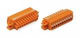 1-проводниковая розетка; нажимная кнопка; Push-in CAGE CLAMP®; 1,5; Шаг контактов 3,81 мм; 15-пол.; 100% защита от неправильного подсоединения; зажимное кольцо; 1,50 mm²; оранжевые