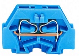 2-проводные клеммы; без кнопок; с крепежным фланцем; для винтового или аналогичных типов крепления; Крепежное отверстие 3,2 мм Ø; могут подсоединяться с помощью миниатюрных смежных и смещенных перемычек; CAGE CLAMP®; 1,50 mm²; синие