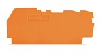 Торцевая и промежуточная пластина; толщиной 0,8 мм; для 3-проводных клемм; оранжевые