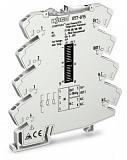 Преобразователь для термосопротив; Сигнал тока на выходе; Питание на выходе; Ширина модуля 6 мм