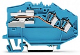2-проводные клеммы с размыкателем нейтрали; 4 mm²; CAGE CLAMP®; 4,00 mm²; синие