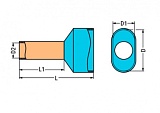 Двойной наконечник; Манжета для 2 x 1 мм² / AWG 2 x 18; с красной изоляцией; Длиной 12 мм; красные