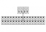 Модуль распределения потенциалов; 2 потенциала; c 2 входными точками зажимания каждая; Поперечное сечение проводника до 6 мм²; c 16 выходными точками зажимания каждая; Поперечное сечение проводника до 2,5 мм²