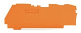 Торцевая и промежуточная пластина; толщиной 1 мм; для 3-проводных клемм; оранжевые