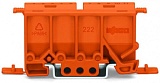 Монтажный держатель; Серия 222; для винт. крепления или на рейку DIN-35; оранжевые
