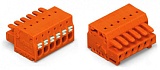 1-проводниковая розетка; нажимная кнопка; Push-in CAGE CLAMP®; 1,5; Шаг контактов 3,81 мм; 2-пол.; 100% защита от неправильного подсоединения; 1,50 mm²; оранжевые