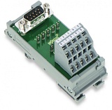 Интерфейсный модуль; с выводом под пайку; Вилка; 9-пол.; Двухуровневые клеммы PCB; в монтажном держателе; Ответный соединитель для паяного соединения; 2,50 mm²
